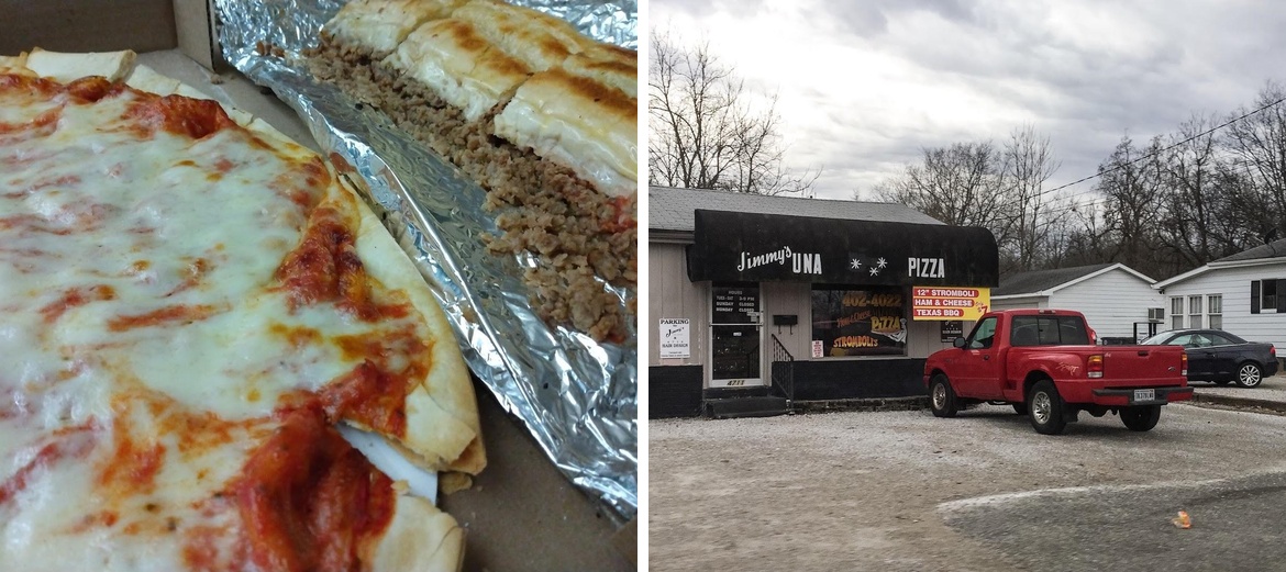 Jimmy's UNA Pizza Menu