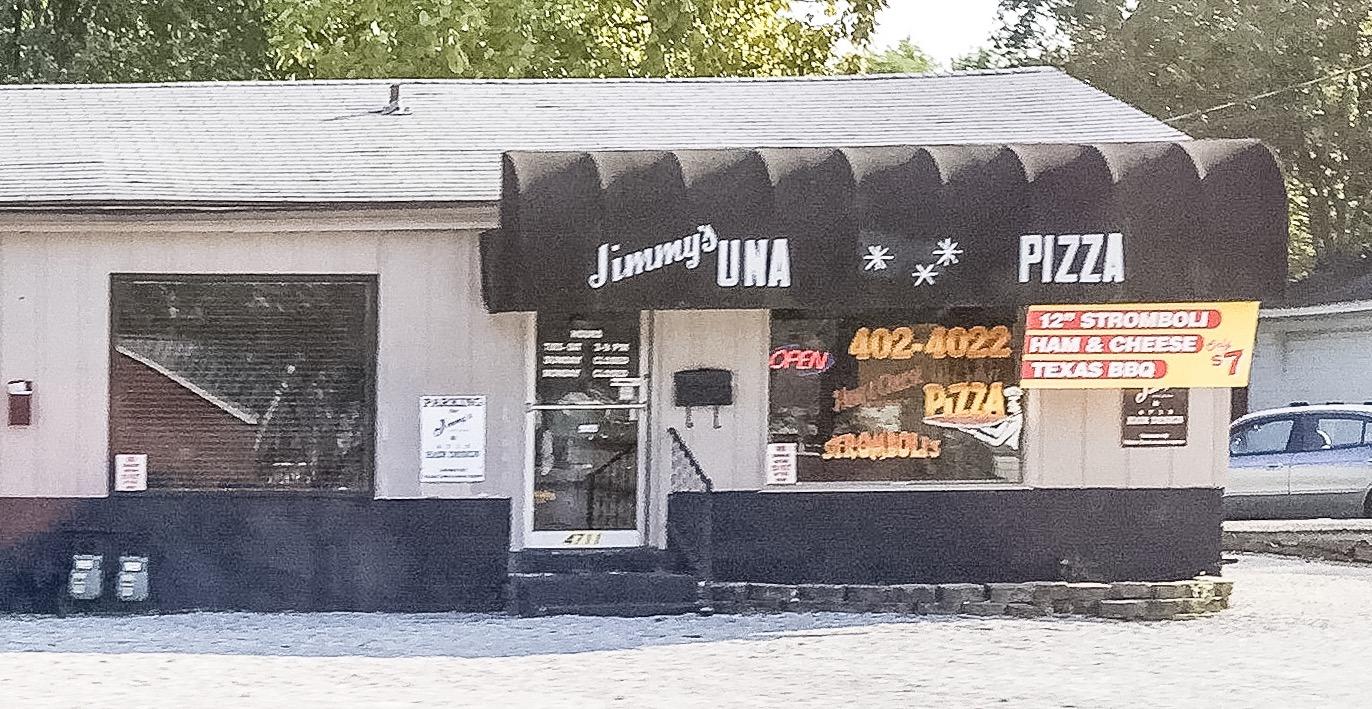 Jimmy's UNA Pizza Menu